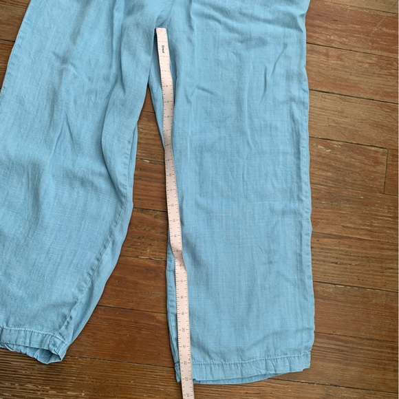 Thread & Supply Wrap Top Wide Leg Chambray Romper - Picture 5 of 8